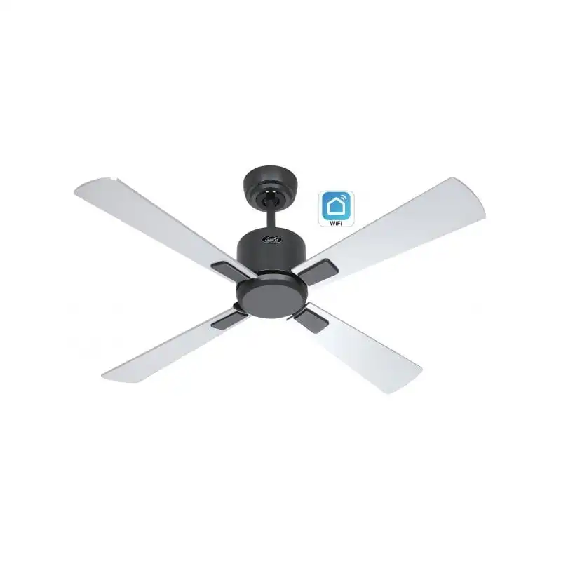 Ventilador De Techo Con Wifi Casafan 952141w Eco Neo Iii 103cm Gris Basalto/plata Y Wengué