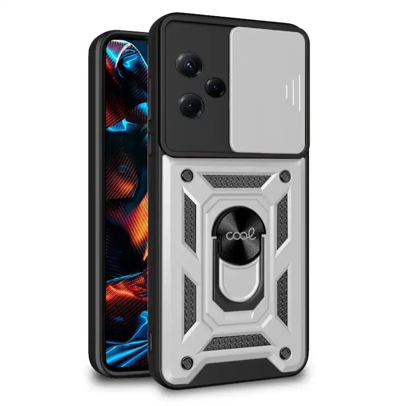 Cool Carcasa Hard Ring Plata para Xiaomi Redmi Note 12 5G/Poco X5 5G