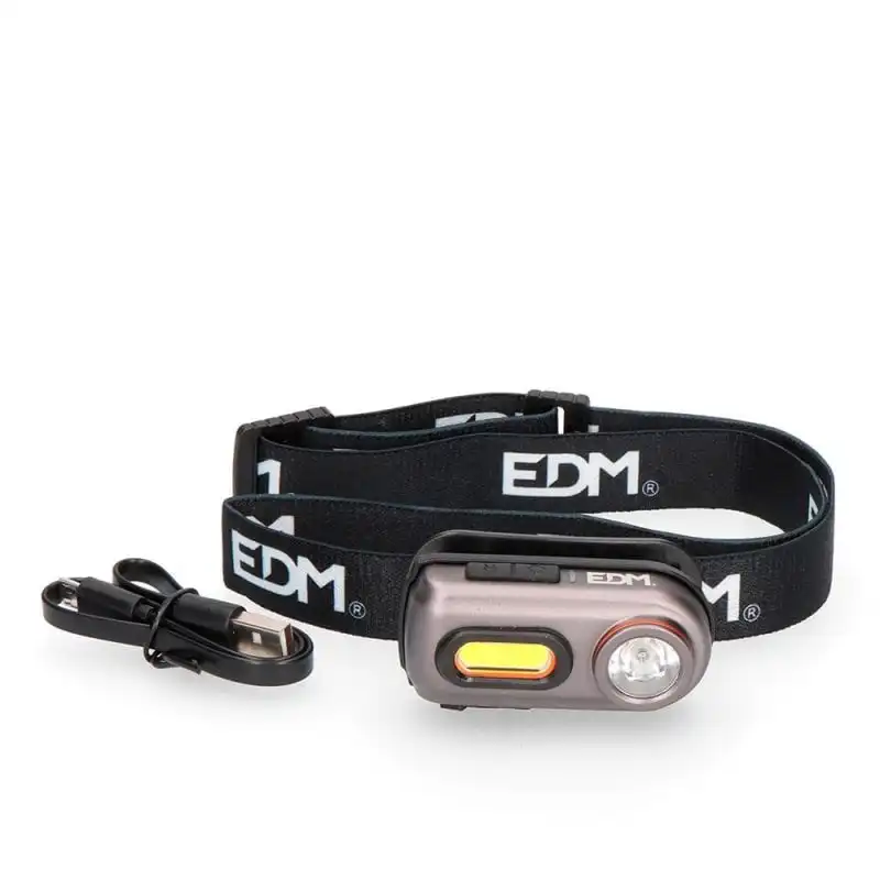 EDM Linterna LED Frontal 2 LEDS 3W + 5W 400ml
