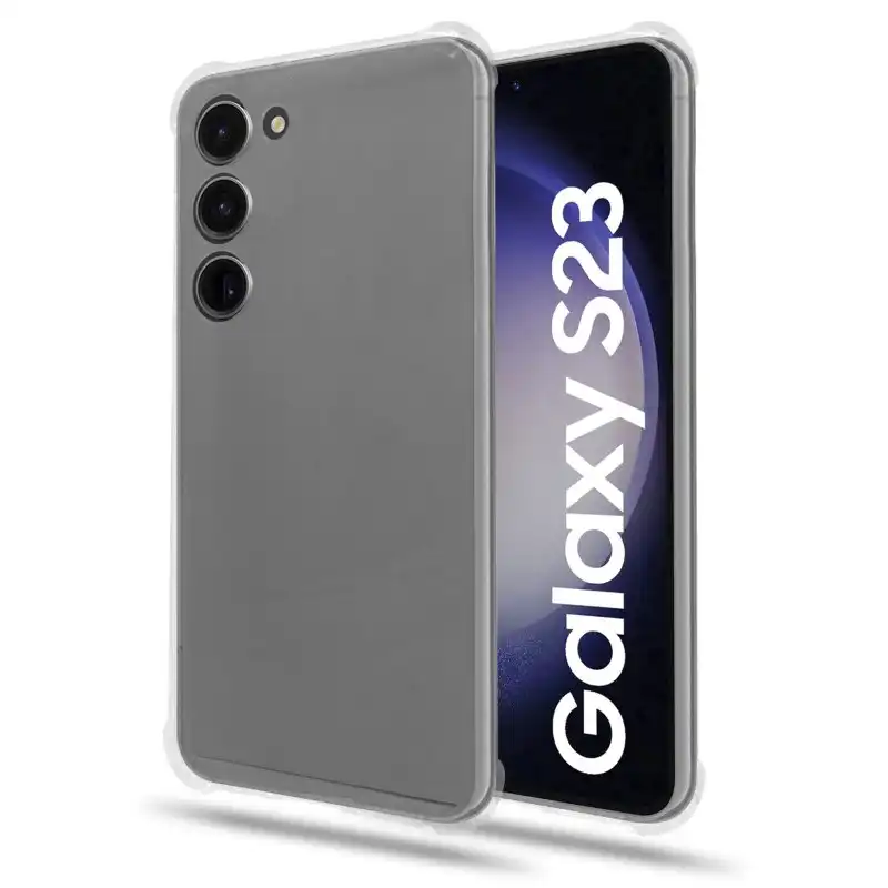 PcCom Essential Funda Antishock Transparente Samsung Galaxy S23