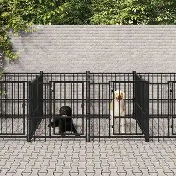 Perrera De Exterior | Jaula Para Perro | Parque Para Mascotas De Acero 11,26 M² Cfw783780