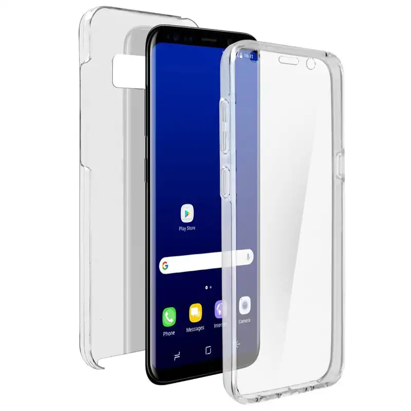 Avizar Funda Doble de Silicona Transparente para Samsung Galaxy S8