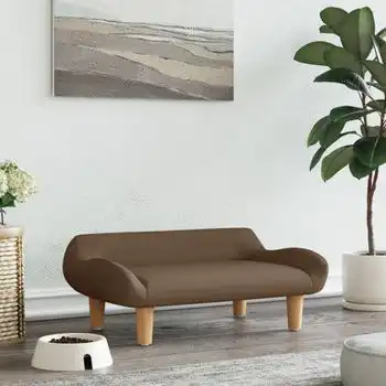 Cama Para Perros De Tela Marrón 70x40x24 Cm