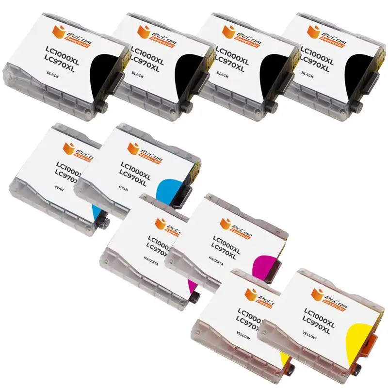 Pccom Essential Brother Lc1000xl/lc970xl Cartucho Tinta Compatible Negro/cian/magenta/amarillo Pack 10