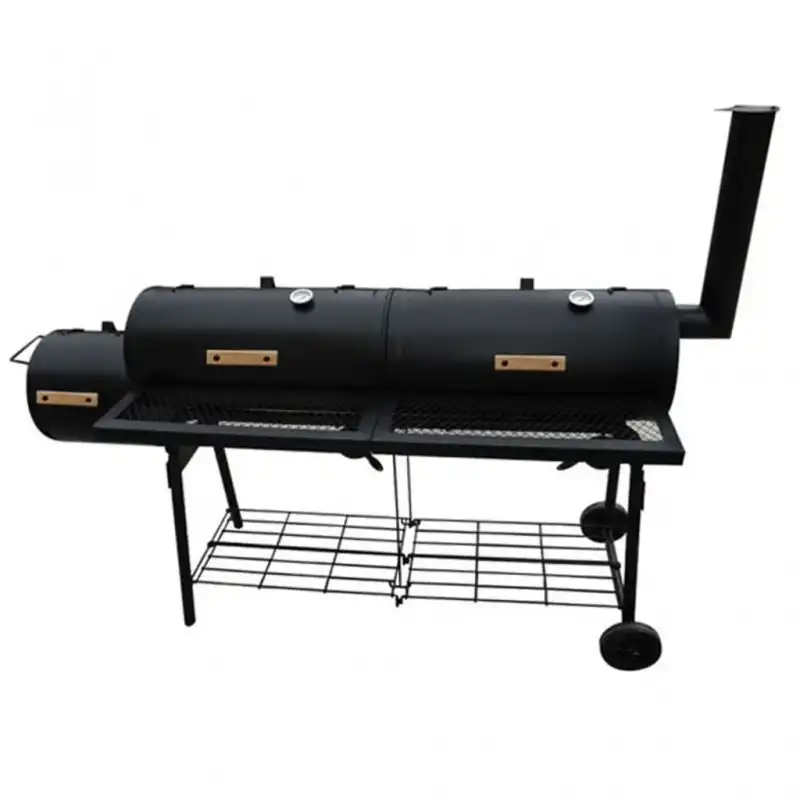 VidaXL Nevada Barbacoa con Ahumador XL Negra