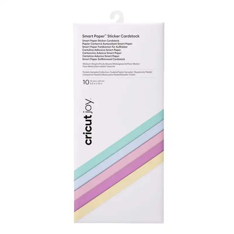 Cricut Cardstock Cartulina Adhesiva Pastel Smart 5x13" 10 Unidades