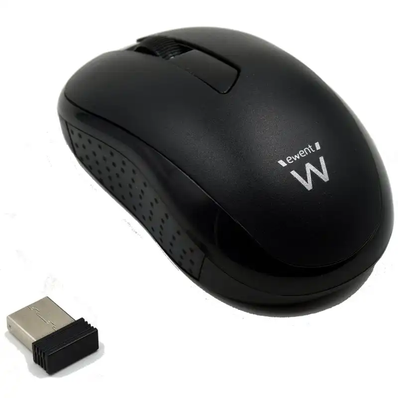 Ewent EW3223 Ratón Óptico Inalámbrico 1000 DPI Negro