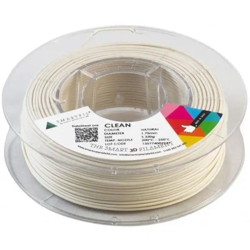 Smartfil Clean Filamento Impresión 3D para Limpieza de Extrusor 1.75mm 330g Natural