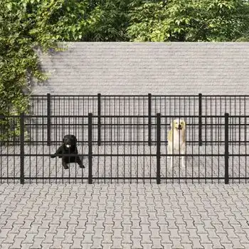 Perrera De Exterior | Jaula Para Perro | Parque Para Mascotas De Acero 14,11 M² Cfw783790