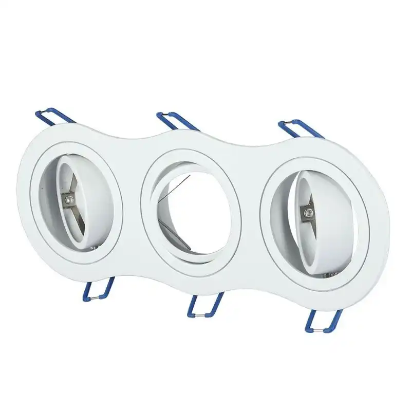 V-Tac Aro Triple Empotrable para Bombillas GU10 255x91x25mm Blanco