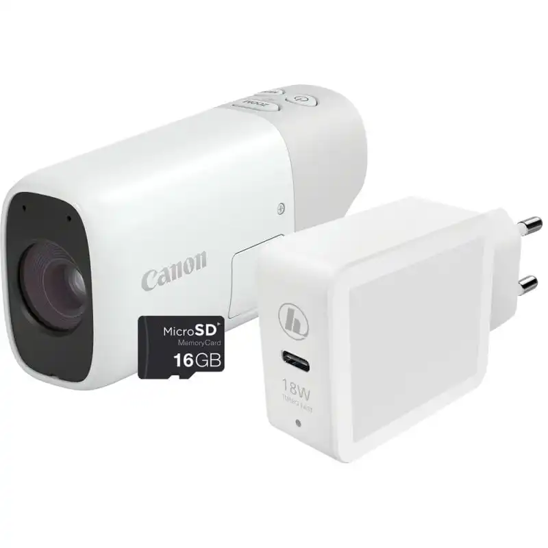 Canon PowerShot ZOOM Kit Esencial Cámara Compacta Monocular con Teleobjetivo FullHD Blanca