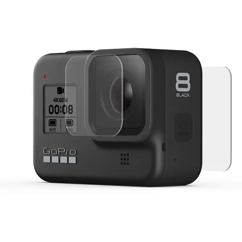 GoPro Protectores de Lente y Pantalla de Cristal Templado para GoPro Hero8 Black