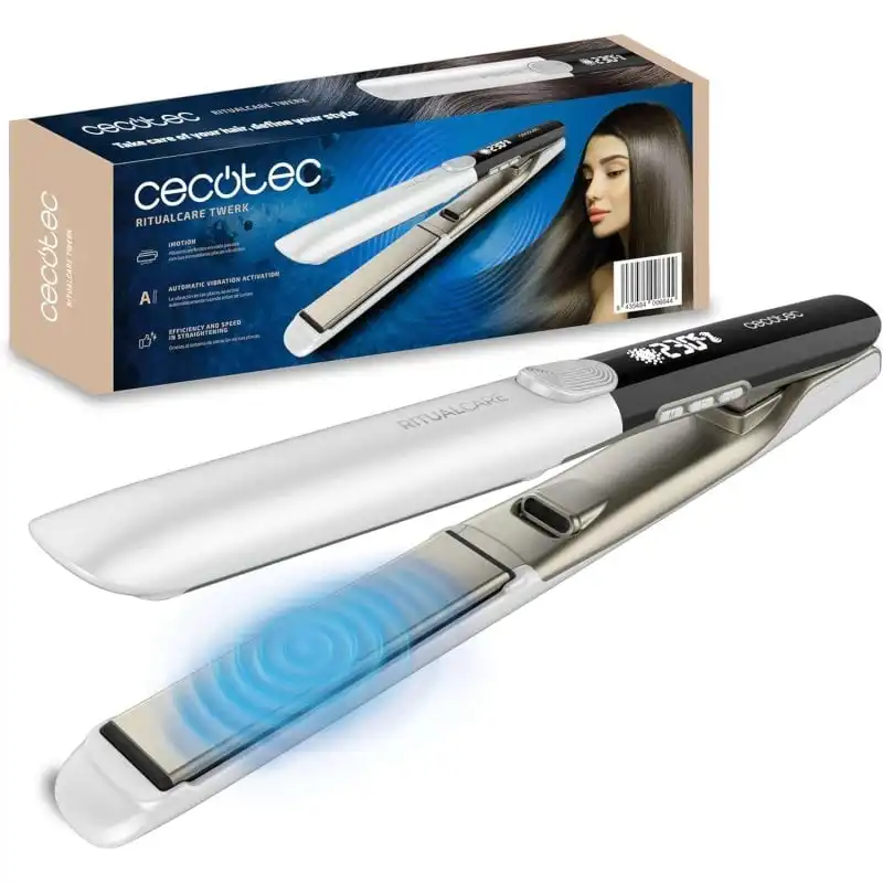 Cecotec RitualCare Twerk Plancha de Pelo con Vibración hasta 230ºC Queratina