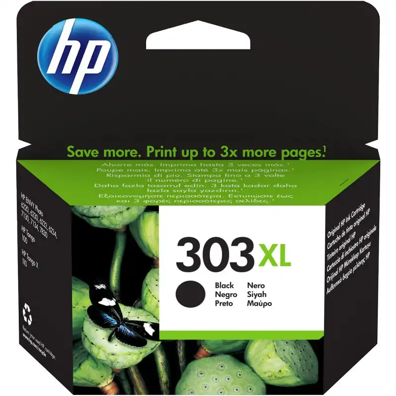 HP Cartucho de tinta Original 303XL negro de alta capacidad