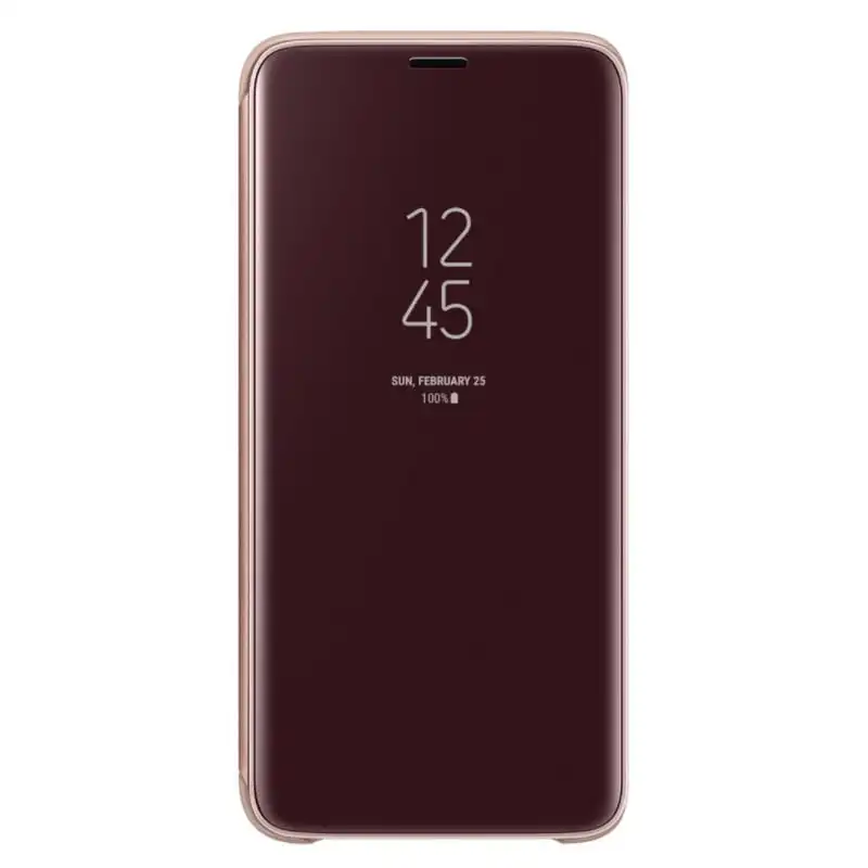 Samsung EF-ZG960 Clear View Standing Cover Dorada para Samsung Galaxy S9