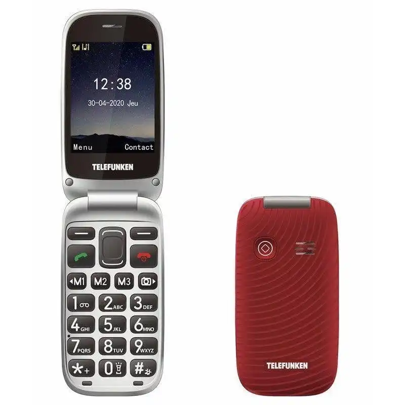 Telefunken S540 Teléfono para Personas Mayores Libre Rojo