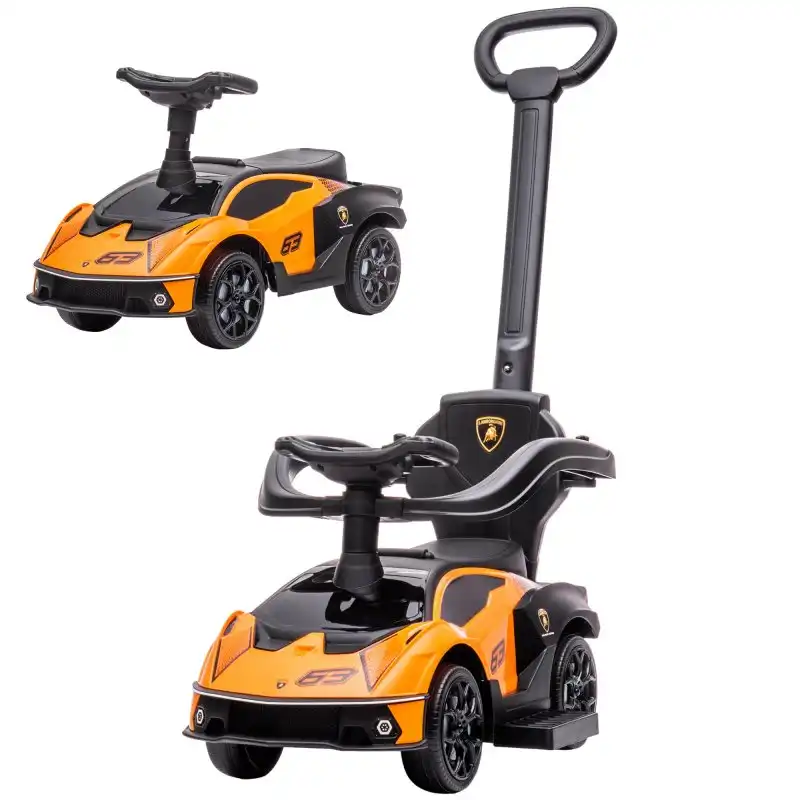 Aiyaplay 2 En 1 Coche Correpasillos Para Niños 12-36 Meses Lamborghini Naranja