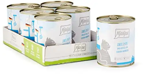 MjAMjAM comida húmeda para gatos 6 x 800 g  - Pato y ave tiernos con sabrosas zanahorias