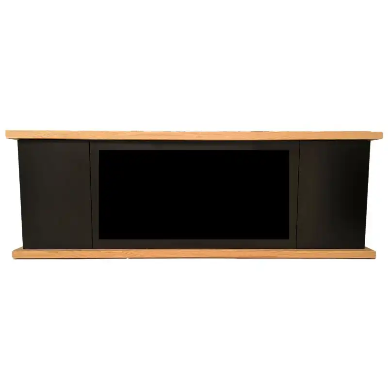 Mueble Chimenea De Madera Antracita Mobile Arosio 108 Negro
