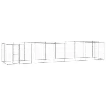Perrera De Exterior | Jaula Para Perro | Parque Para Mascotas De Acero Galvanizado 21,78 M² Cfw783947
