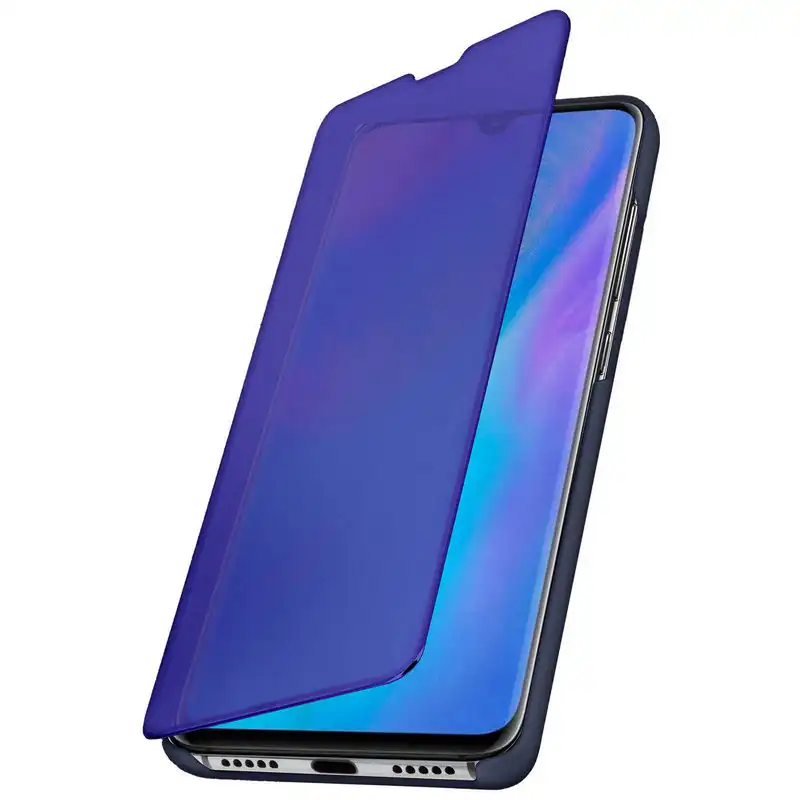 Avizar Funda Cartera Translúcida Azul Oscuro para Huawei P30 Pro