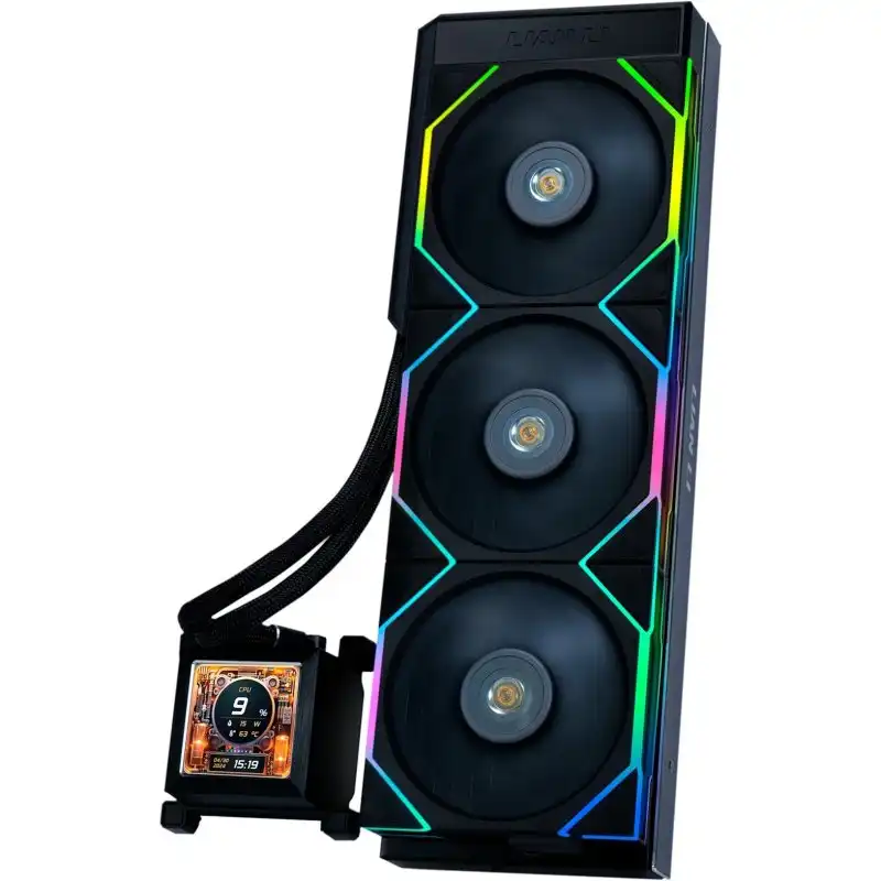 Lian-Li HydroShift LCD 360TL Kit de Refrigeración Líquida ARGB con Pantalla LCD IPS 2.88" Negra