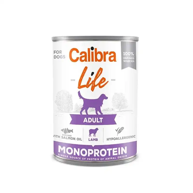 6x400gr Calibra perro Adulto Latas con Cordero