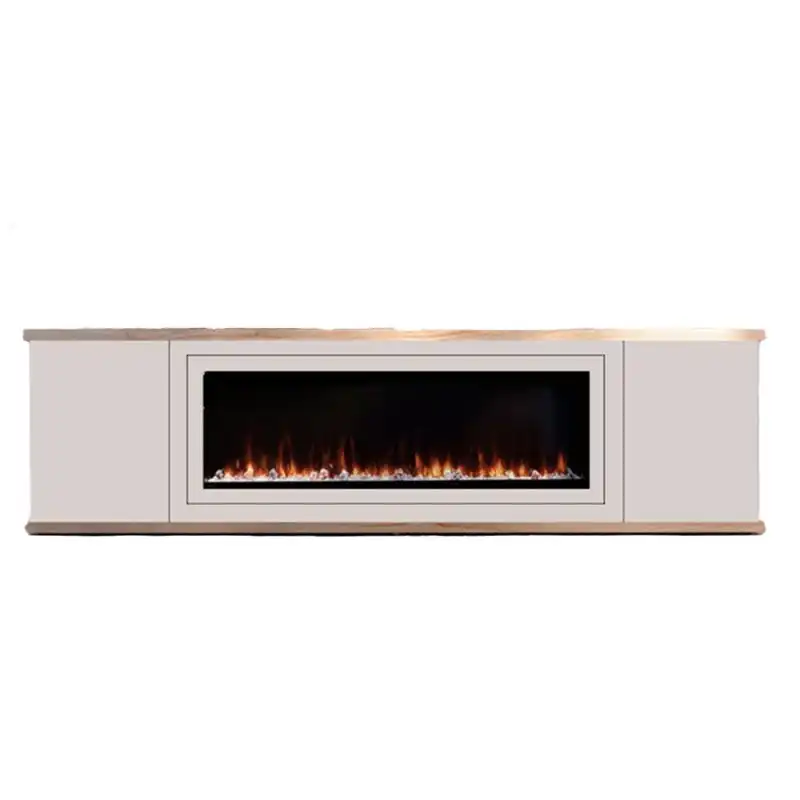 Chimenea Móvil Y Electrica 1500w Chimenea Móvil Arosio 108 Gris
