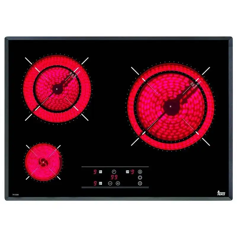 Teka TR 5300 Placa Vitrocerámica 3 Zonas Biselada Negra