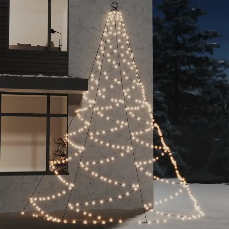 VidaXL Árbol de Pared LED con Gancho Metálico 6W Blanco Cálido