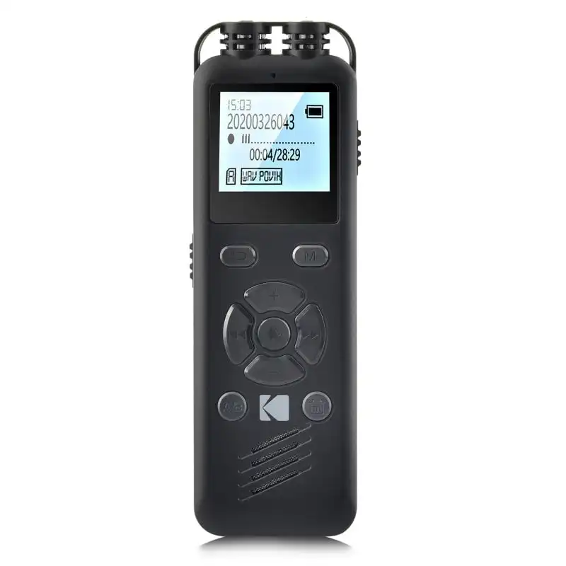 Kodak VRC250 Grabadora de Voz Digital 8GB MP3 Mini-Jack 3.5mm Negra