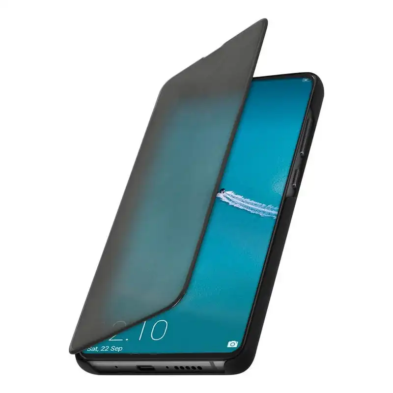 Avizar Funda Libro Translúcida Efecto Espejo Negra para Huawei Mate 20