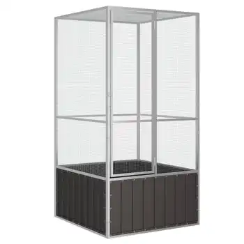 Jaula De Pájaros Acero Galvanizado Antracita 111x107x211,5 Cm Vidaxl