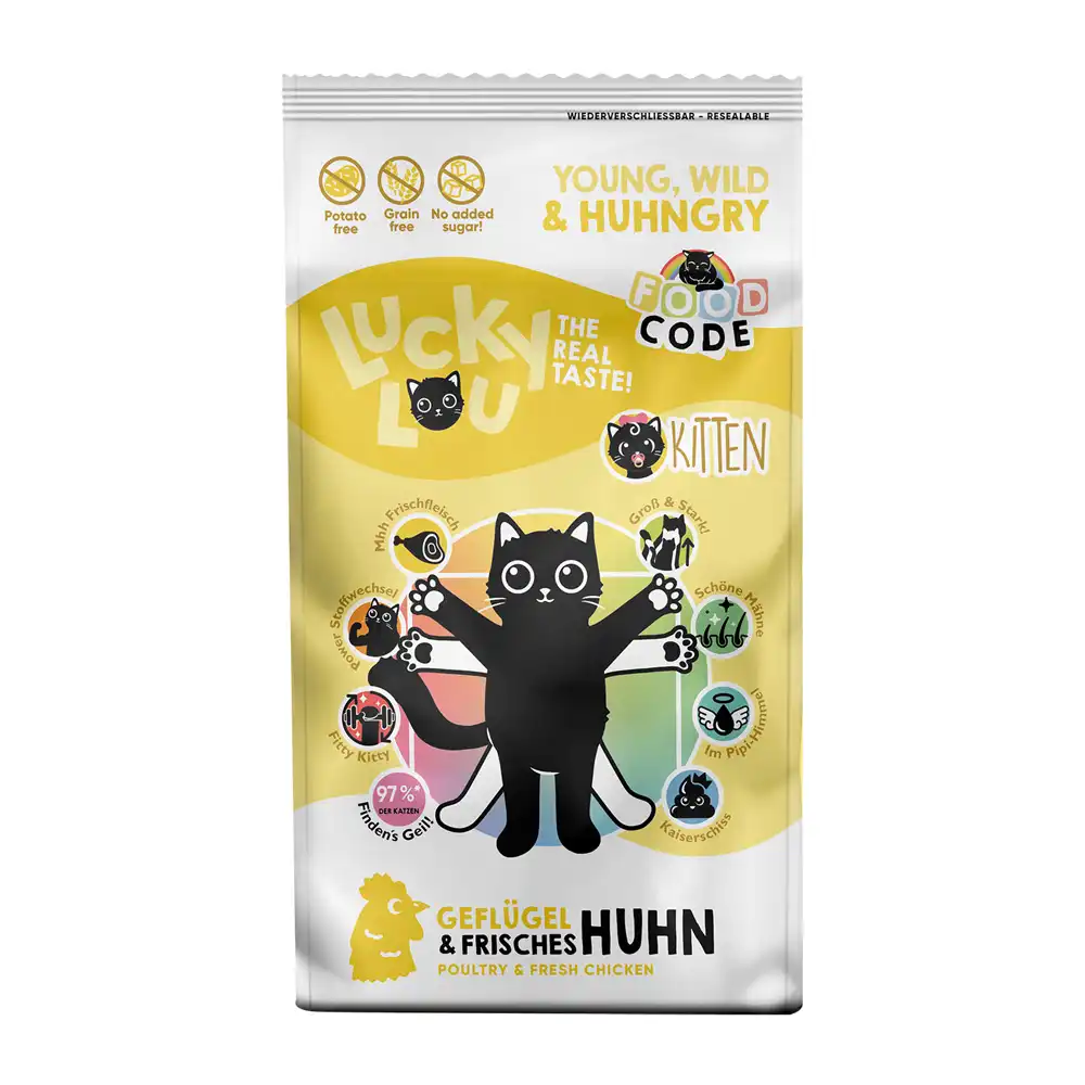 Lucky Lou Kitten Ave y pollo - 340 g