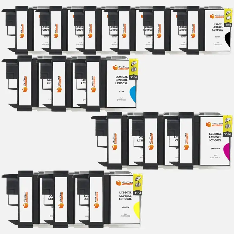 Pccom Essential Brother Lc980xl/lc1100xl/lc985xl Cartucho Tinta Compatible Negro/cian/magenta/amarillo Pack 15