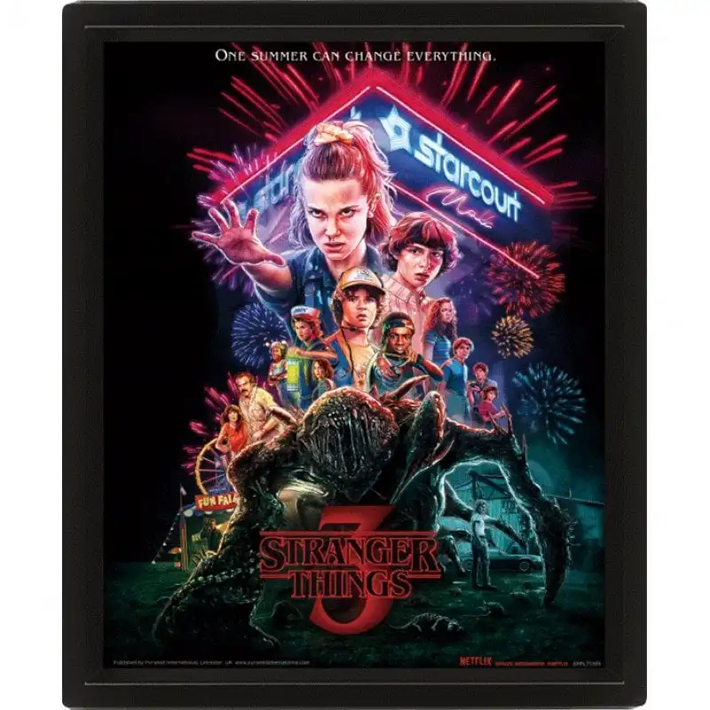 Pyramid Póster 3D Stranger Things Verano del 85