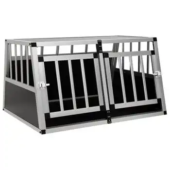 Jaula De Perro Con Puerta Doble 89x69x50 Cm