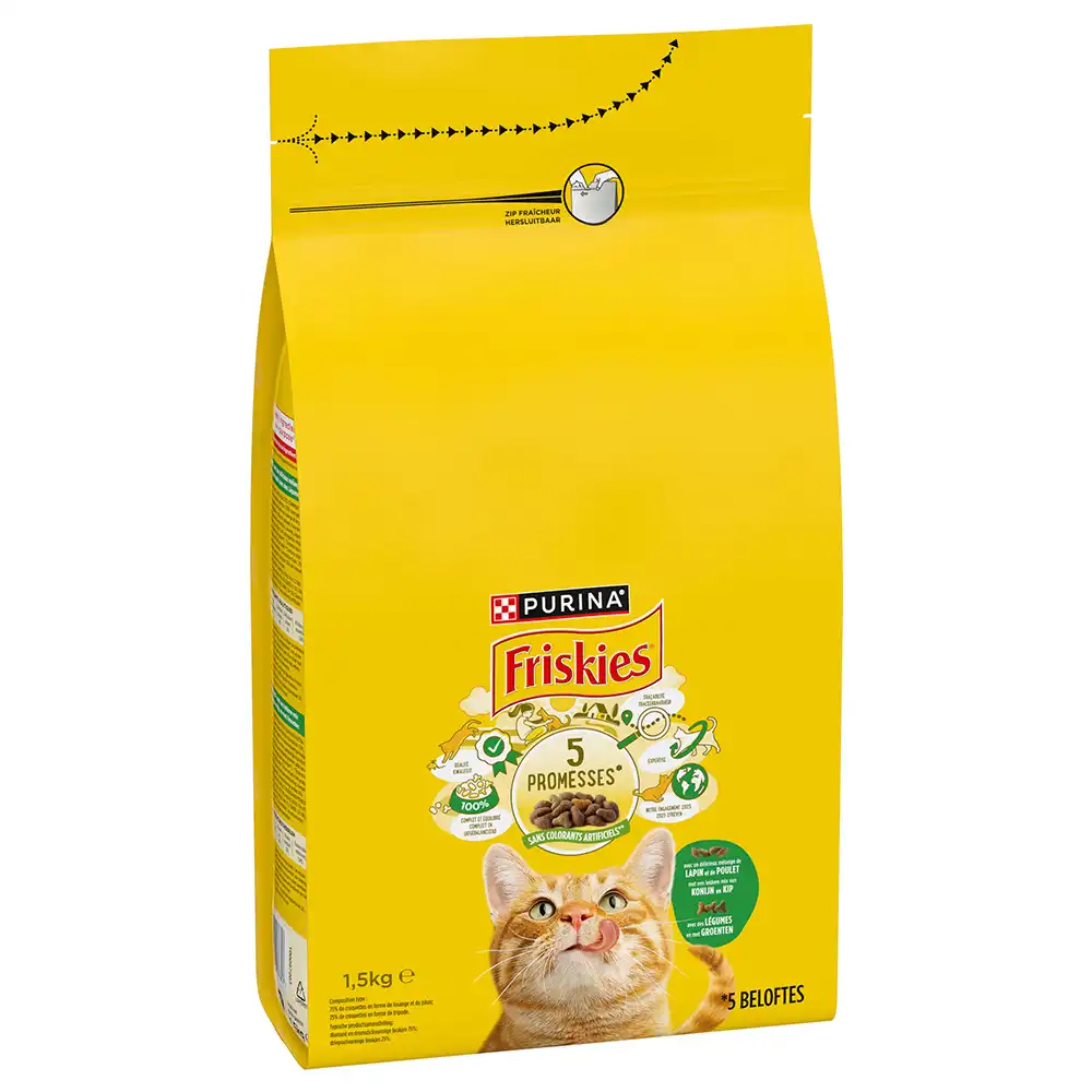 Purina Friskies Adult con conejo, pollo y verduras - 1,5 kg