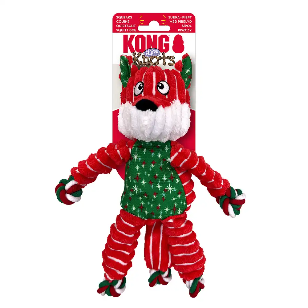 KONG Holiday Floppy Knots Zorro - Talla S/M: L 25 x An 22 x Al 15 cm