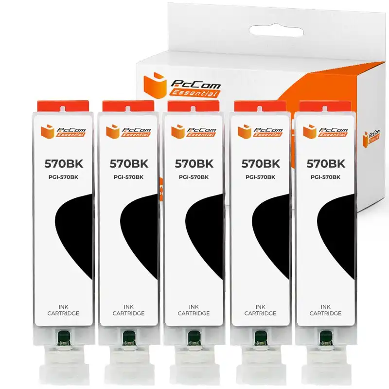 Pccom Essential Canon Pgi570xl Cartucho Tinta Compatible Negro Pack 5