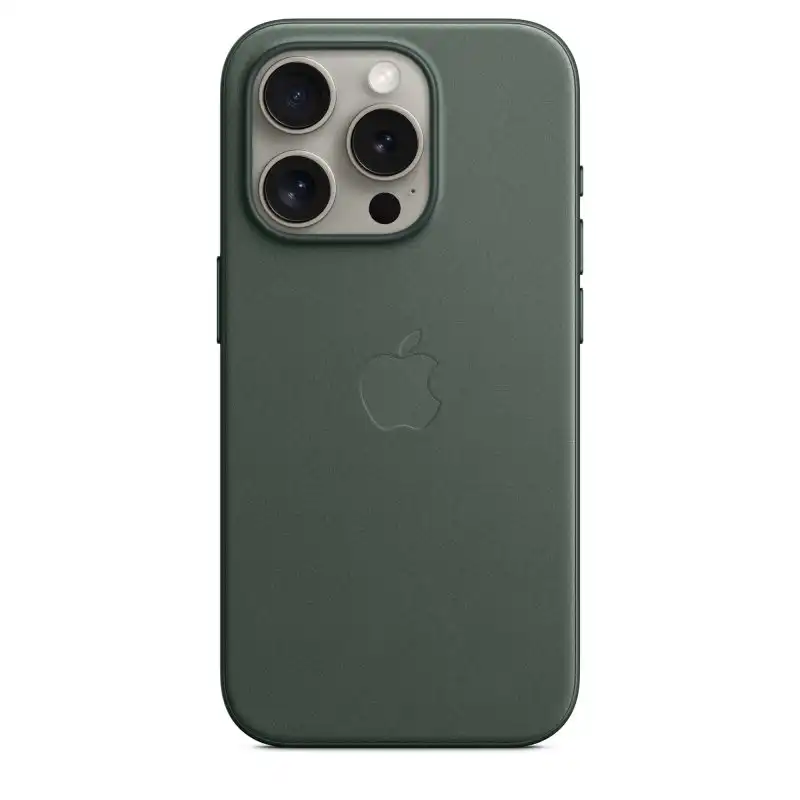 Apple Funda de Trenzado Fino con MagSafe Verde Perenne para iPhone 15 Pro