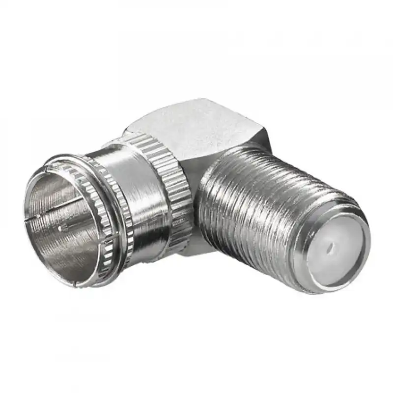 Goobay Adaptador para Antena 90° Tipo F Macho/Hembra Gris