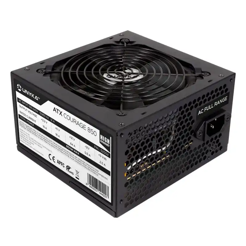 UNYKAch Courage Fuente de Alimentacion Alta Eficiencia, Full Range 850W