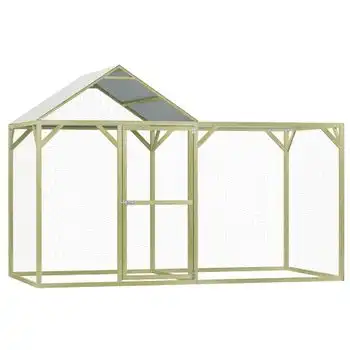 Jaula Gallinero Madera Impregnada Pino Y Acero 3x1,5x2 M Vidaxl