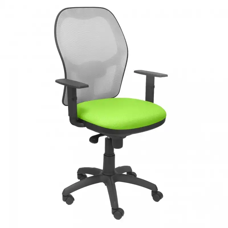 Piqueras y Crespo Jorquera Silla Malla Gris Asiento Bali Verde Pistacho