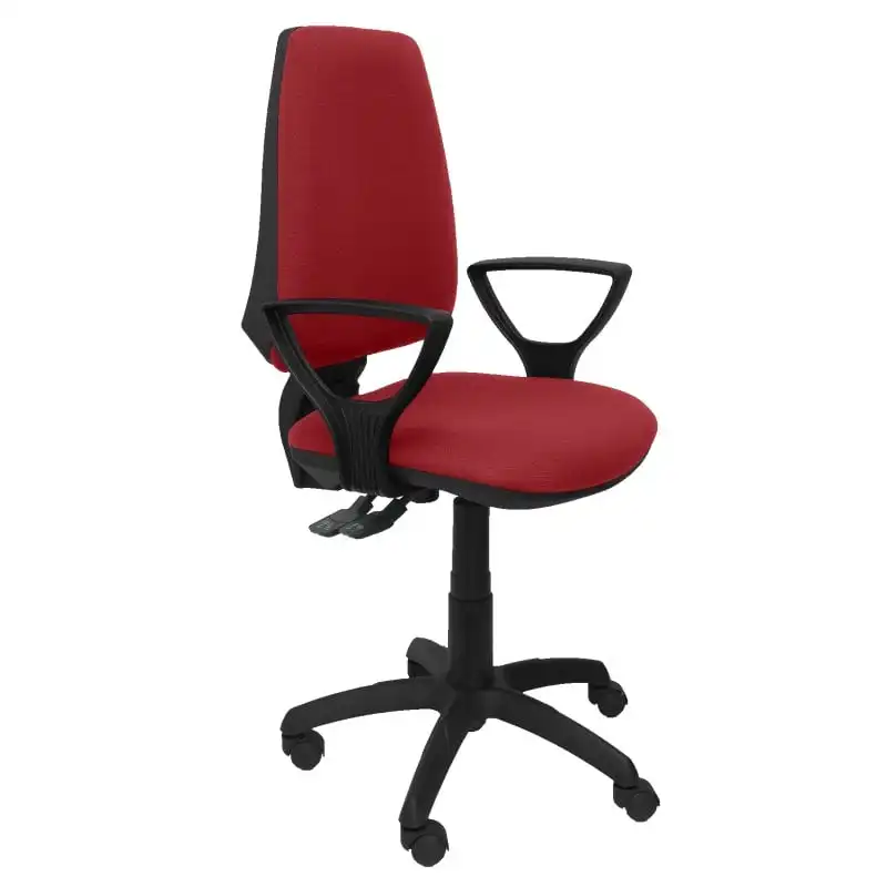 Piqueras y Crespo Elche S Bali Silla de Oficina Brazos Fijos Ruedas Nylon Granate