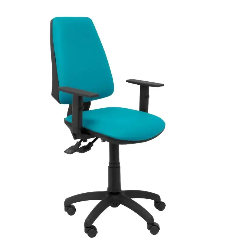 Piqueras y Crespo Elche Silla Sincro Similpiel Verde con Brazo Regulable
