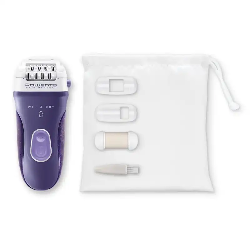 Rowenta Skin Respect Wet & Dry EP8050 Depiladora Eléctrica 24 Pinzas Violeta