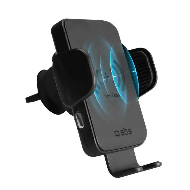 SBS Soporte de Clip con Carga Inalámbrica 15W Negro