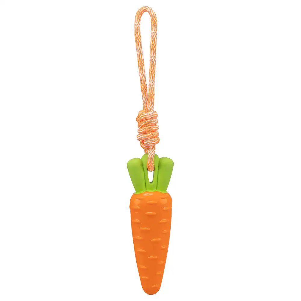 Zanahoria con cuerda Trixie juguete para perros   - aprox. 39 cm de largo